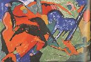 Franz Marc Two Horses (mk34) oil painting on canvas